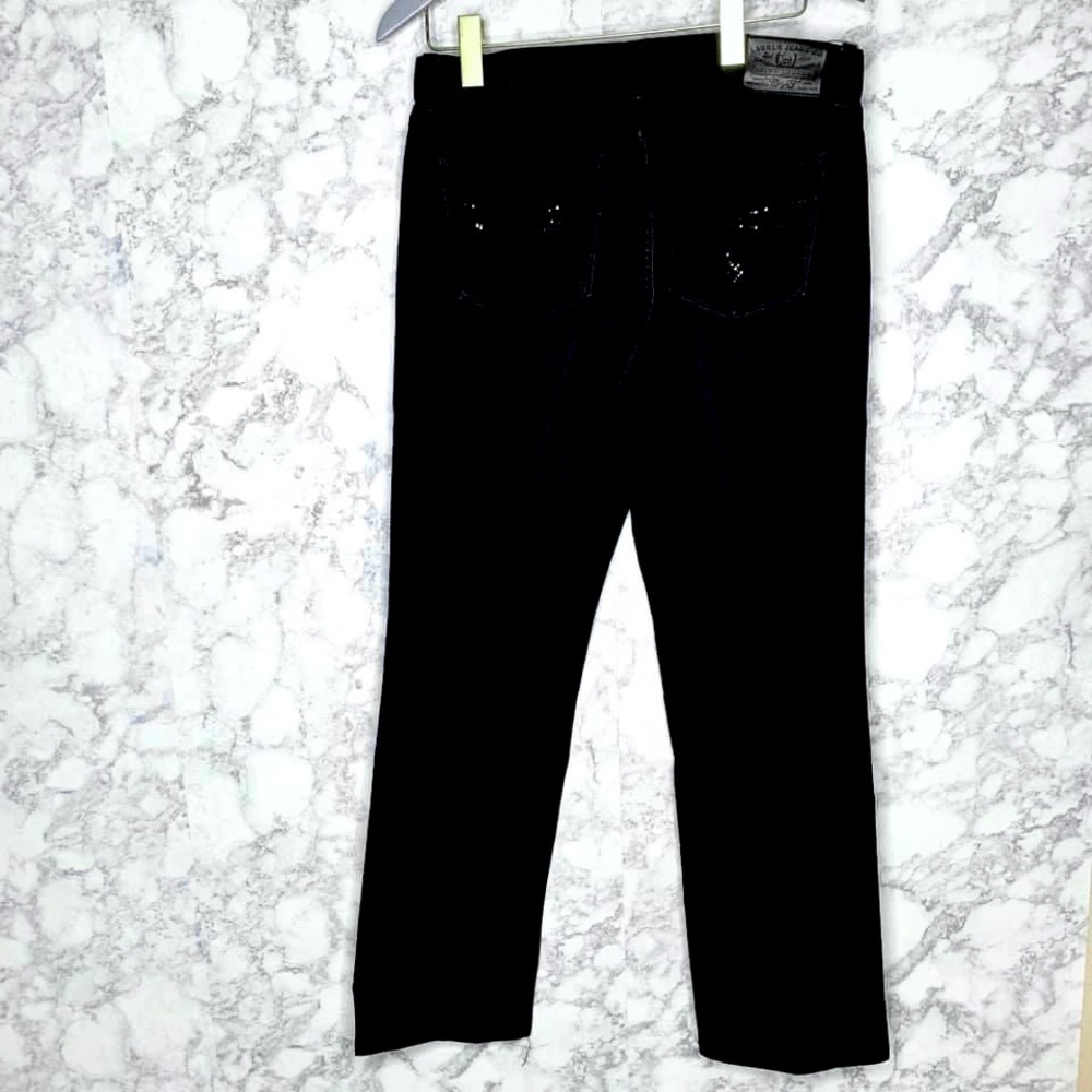 Ralph Lauren 90s Black Rhinestone Pocket Jeans Women’s 8 - Picture 4 of 9